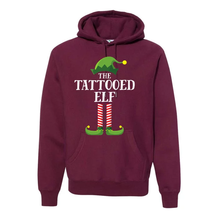 Tattooed Elf Matching Family Group Christmas Party Pyjamas Premium Hoodie