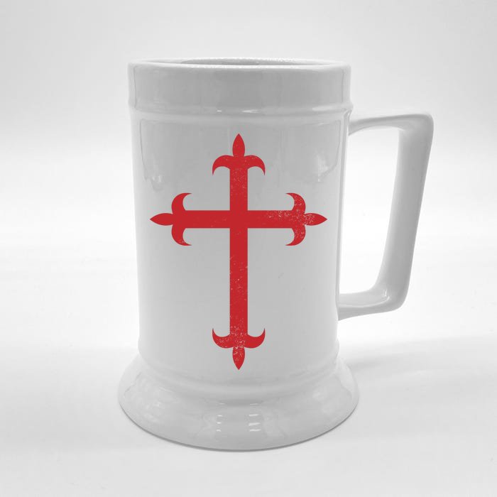 Templar Cross Front & Back Beer Stein