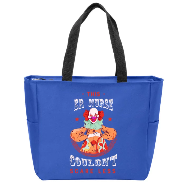 This Er Nurse Couldn't Scare Less Halloween Emergency Nurse Gift Zip Tote Bag