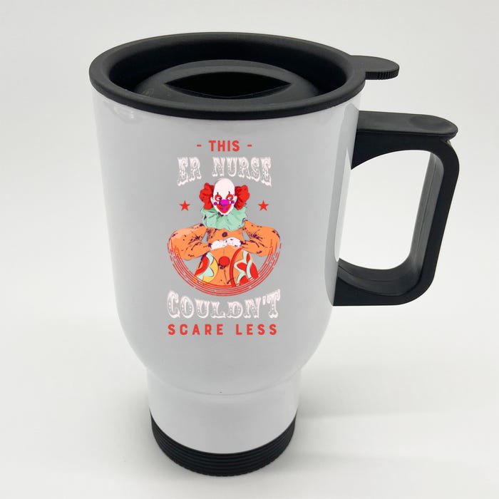 This Er Nurse Couldn't Scare Less Halloween Emergency Nurse Gift Front & Back Stainless Steel Travel Mug