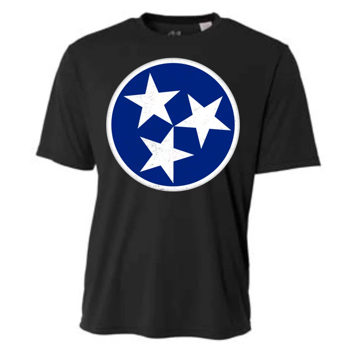 Tennessee Flag Vintage Distressed Cooling Performance Crew T-Shirt