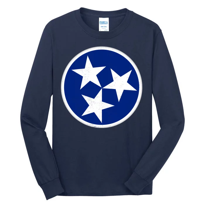 Tennessee Flag Vintage Distressed Tall Long Sleeve T-Shirt