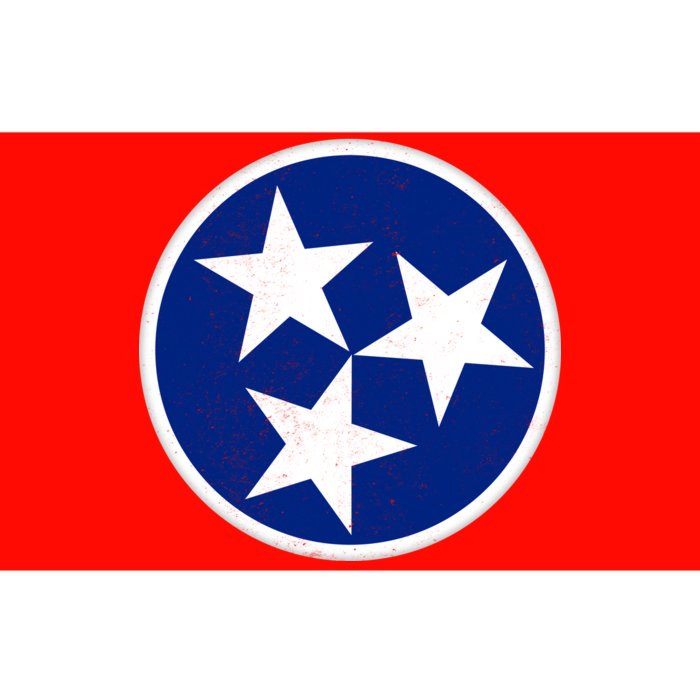 Tennessee Flag Vintage Distressed Bumper Sticker