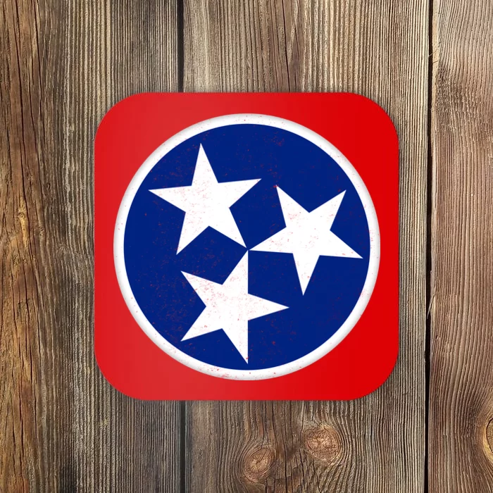 Tennessee Flag Vintage Distressed Coaster