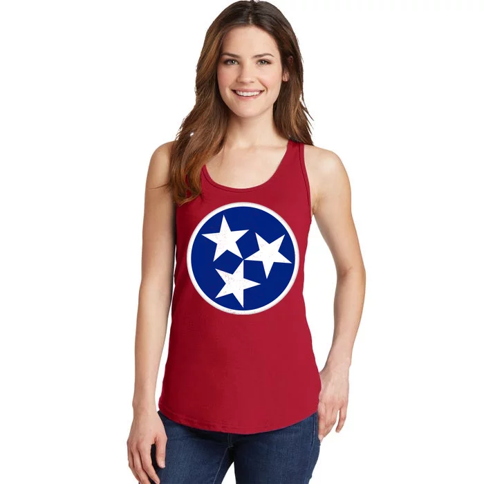 Tennessee Flag Vintage Distressed Ladies Essential Tank