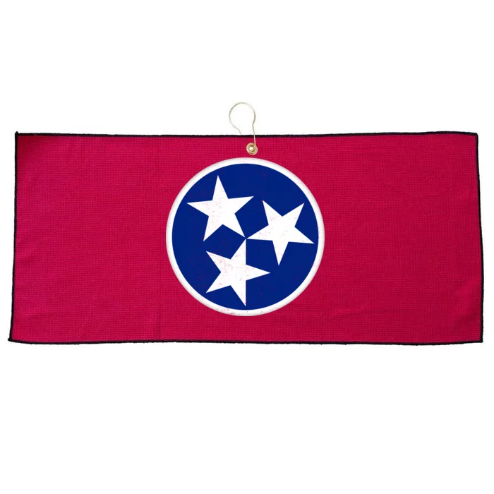 Tennessee Flag Vintage Distressed Large Microfiber Waffle Golf Towel