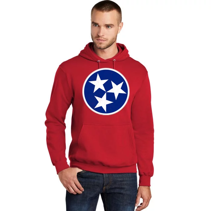 Tennessee Flag Vintage Distressed Tall Hoodie