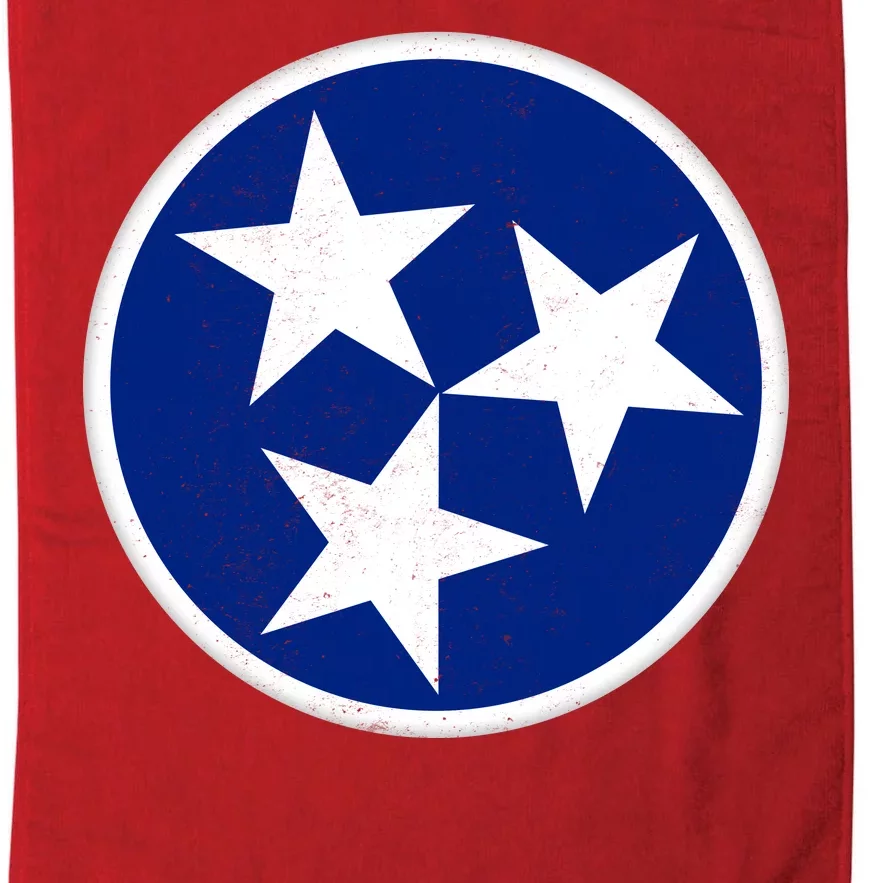 Tennessee Flag Vintage Distressed Platinum Collection Golf Towel