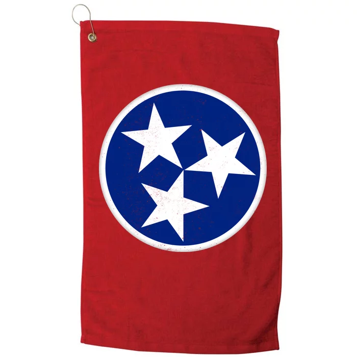 Tennessee Flag Vintage Distressed Platinum Collection Golf Towel