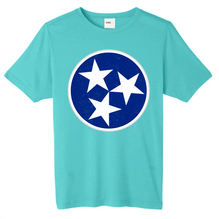 Tennessee Flag Vintage Distressed ChromaSoft Performance T-Shirt