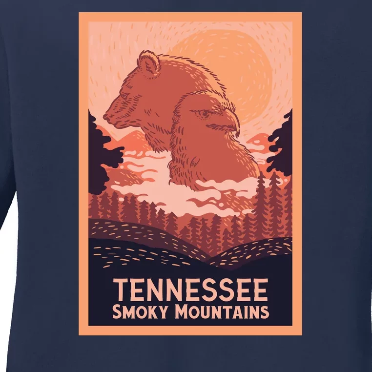 Tennessee Smoky Mountains Ladies Long Sleeve Shirt