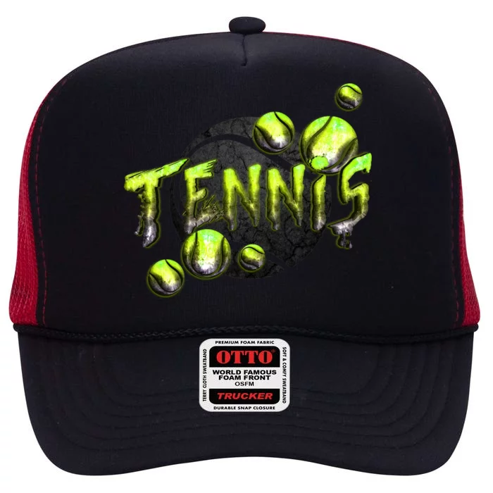 Tennis High Crown Mesh Trucker Hat