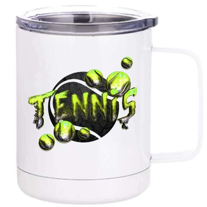 Tennis Front & Back 12oz Stainless Steel Tumbler Cup