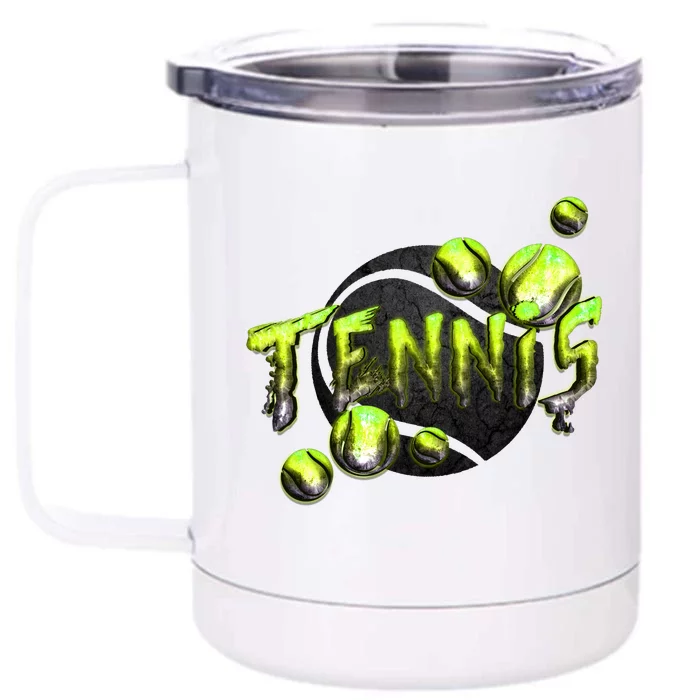 Tennis Front & Back 12oz Stainless Steel Tumbler Cup