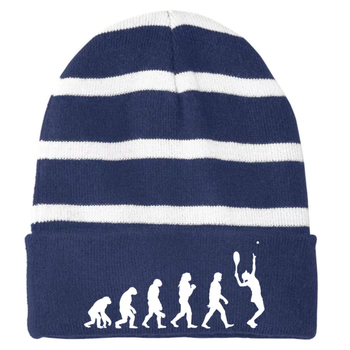 Tennis Evolution Striped Beanie with Solid Band