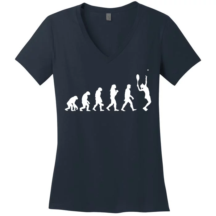 Tennis Evolution Women's V-Neck T-Shirt