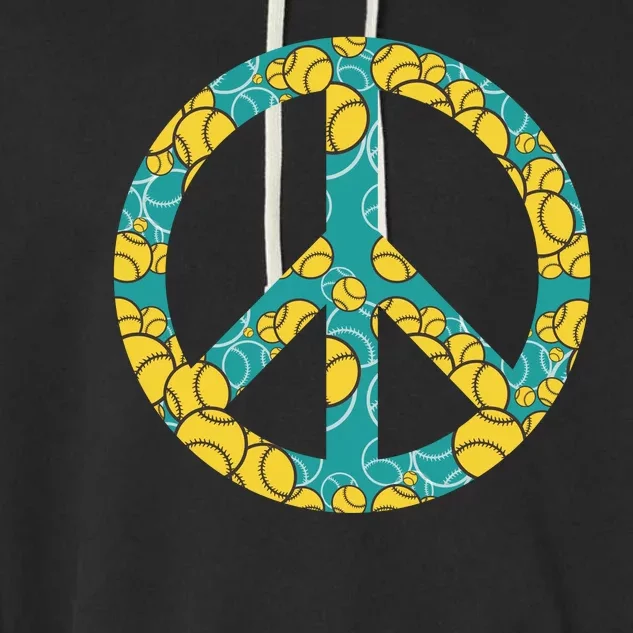 Tennis Peace Sign Garment-Dyed Fleece Hoodie