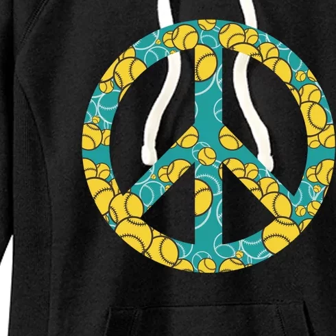 Tennis Peace Sign Women's Fleece Hoodie