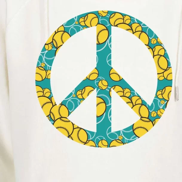 Tennis Peace Sign Womens Funnel Neck Pullover Hood