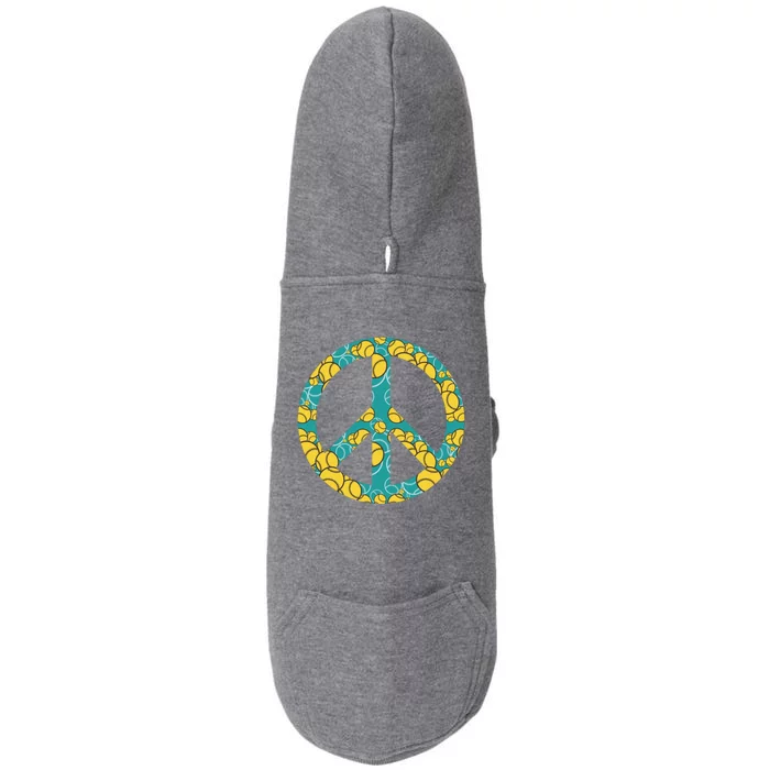 Tennis Peace Sign Doggie 3-End Fleece Hoodie