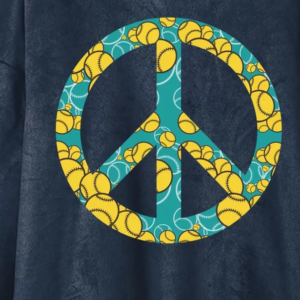 Tennis Peace Sign Hooded Wearable Blanket