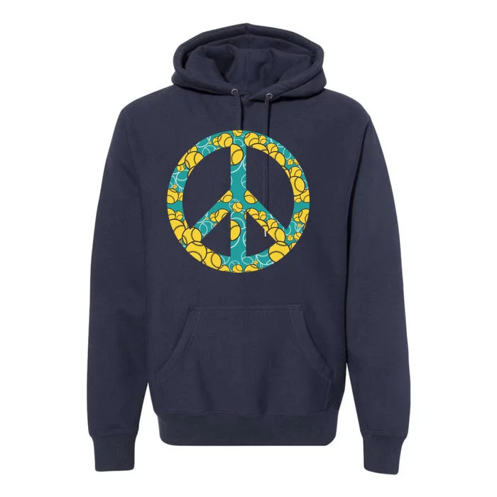 Tennis Peace Sign Premium Hoodie