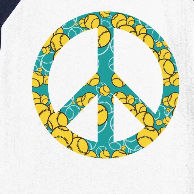 Tennis Peace Sign Baseball Sleeve Shirt