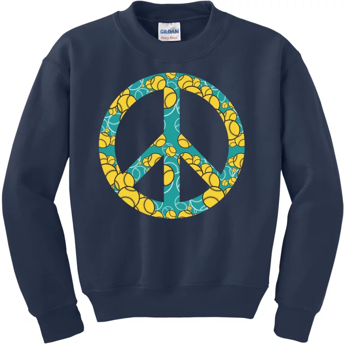 Tennis Peace Sign Kids Sweatshirt