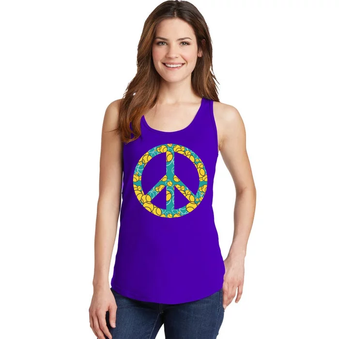 Tennis Peace Sign Ladies Essential Tank