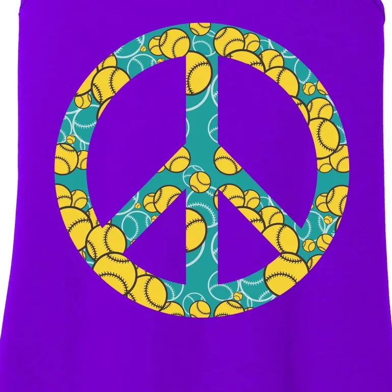 Tennis Peace Sign Ladies Essential Tank