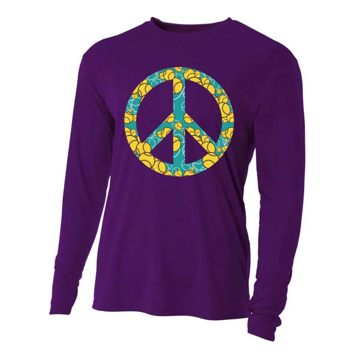 Tennis Peace Sign Cooling Performance Long Sleeve Crew