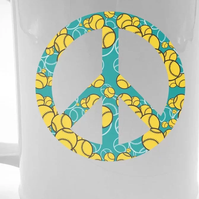 Tennis Peace Sign Front & Back Beer Stein