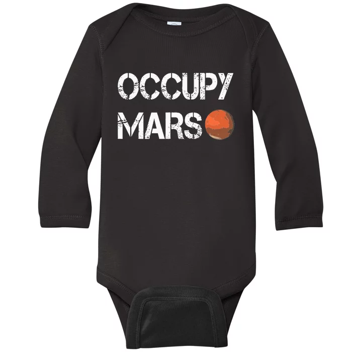 The Explorer Occupy Mars Space Baby Long Sleeve Bodysuit