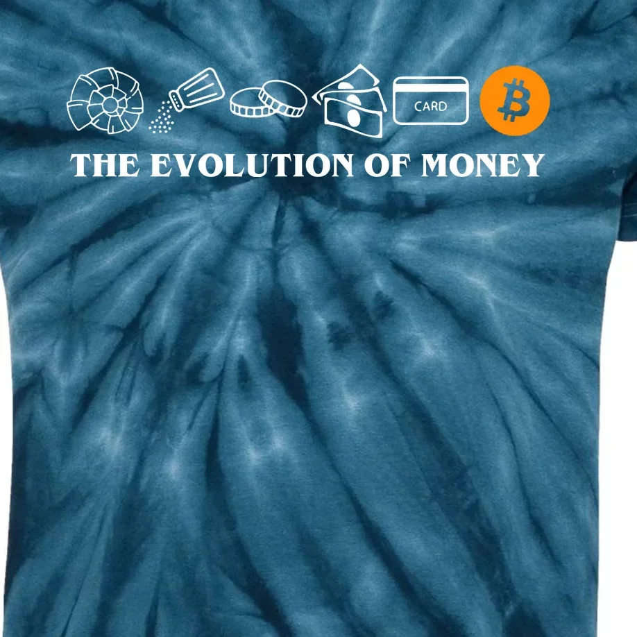 The Evolution Of Money Bitcoin Crypto Kids Tie-Dye T-Shirt