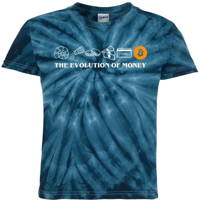 The Evolution Of Money Bitcoin Crypto Kids Tie-Dye T-Shirt