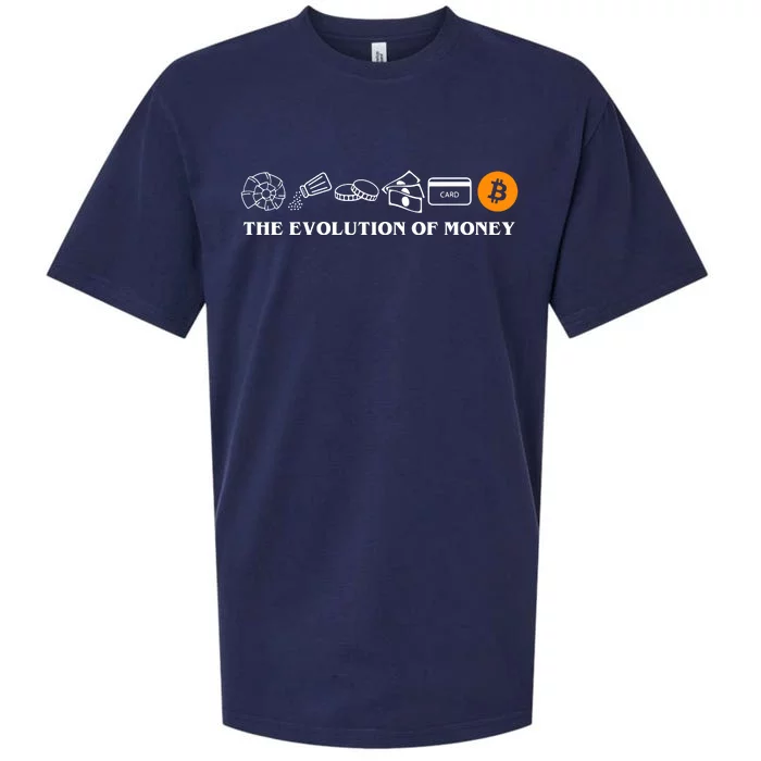 The Evolution Of Money Bitcoin Crypto Sueded Cloud Jersey T-Shirt