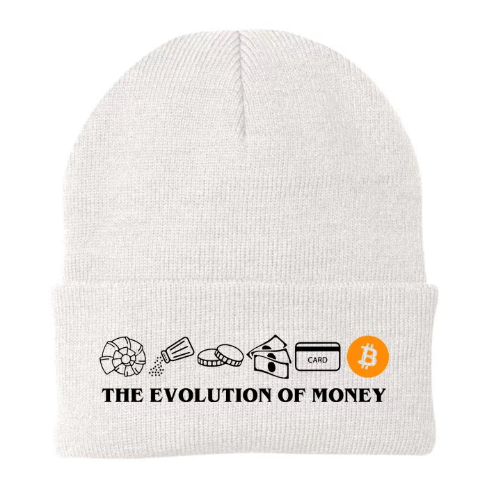 The Evolution Of Money Bitcoin Crypto Knit Cap Winter Beanie