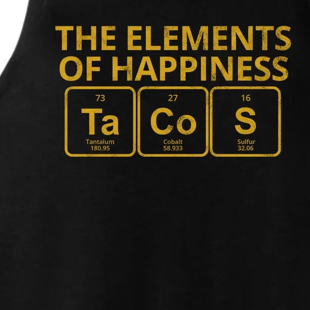 The Elements Of Happiness Taco Lover Ladies Tri-Blend Wicking Tank