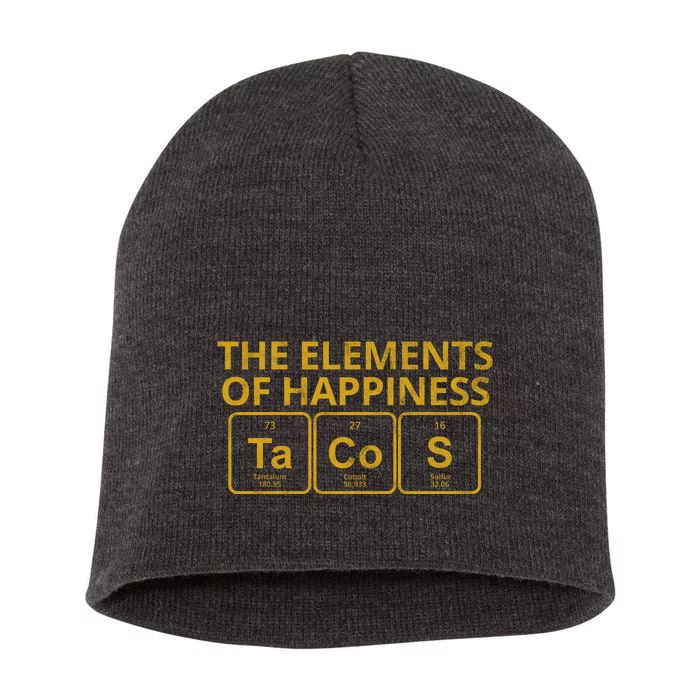 The Elements Of Happiness Taco Lover Short Acrylic Beanie