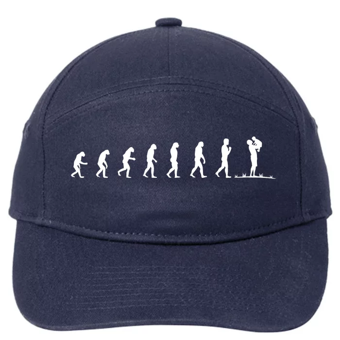 The Evolution Of Dad Funny Father Day 7-Panel Snapback Hat