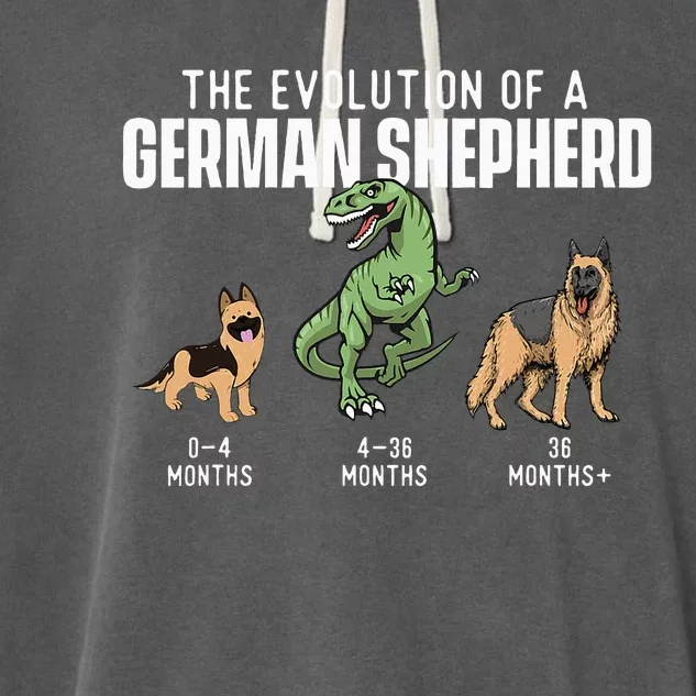 The Evolution Of A German Shepherd Dog Owner Garment-Dyed Fleece Hoodie