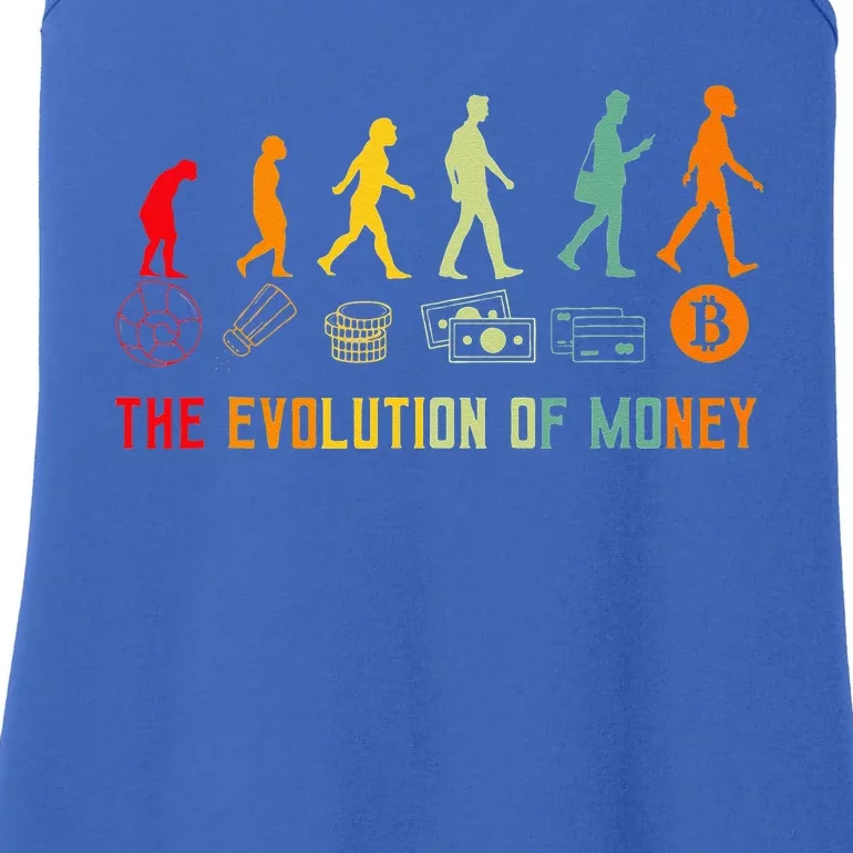 The Evolution Of Money Bitcoin Btc Crypto Cryptocurrency Ladies Essential Tank