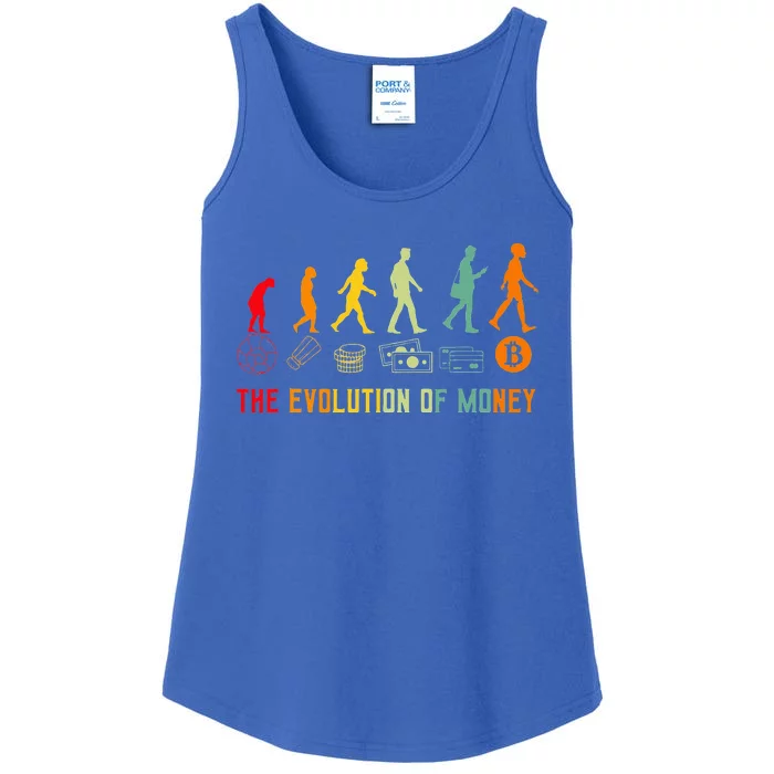 The Evolution Of Money Bitcoin Btc Crypto Cryptocurrency Ladies Essential Tank