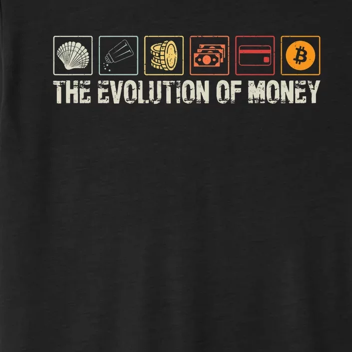 The Evolution Of Money Bitcoin Businessman Cryptocurrency ChromaSoft Performance T-Shirt