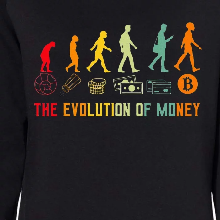 The Evolution Of Money Bitcoin Btc Crypto Cryptocurrency Womens California Wash Sweatshirt