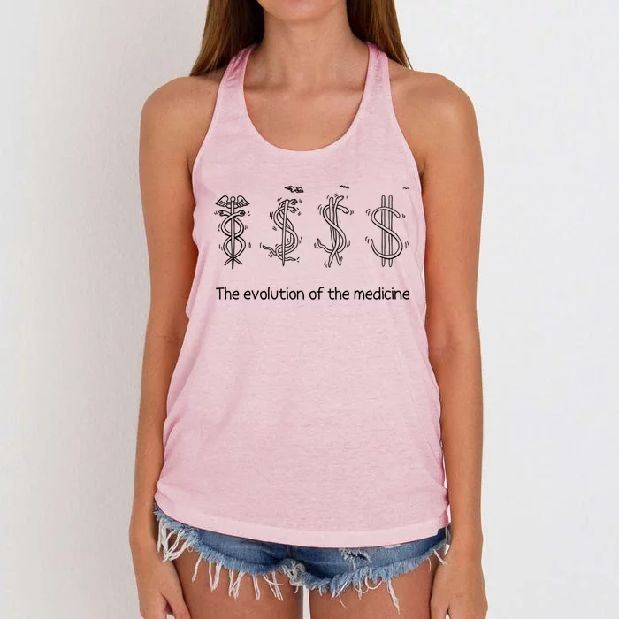 The Evolution Of Medicine Gift Women's Knotted Racerback Tank