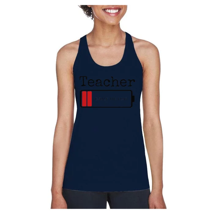 Teacher End Of The Year Drained Women's Racerback Tank