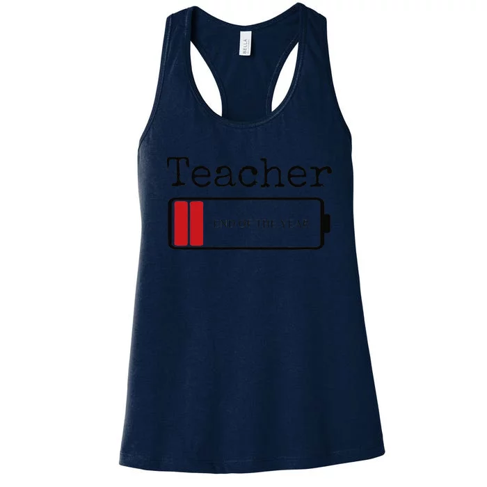 Teacher End Of The Year Drained Women's Racerback Tank