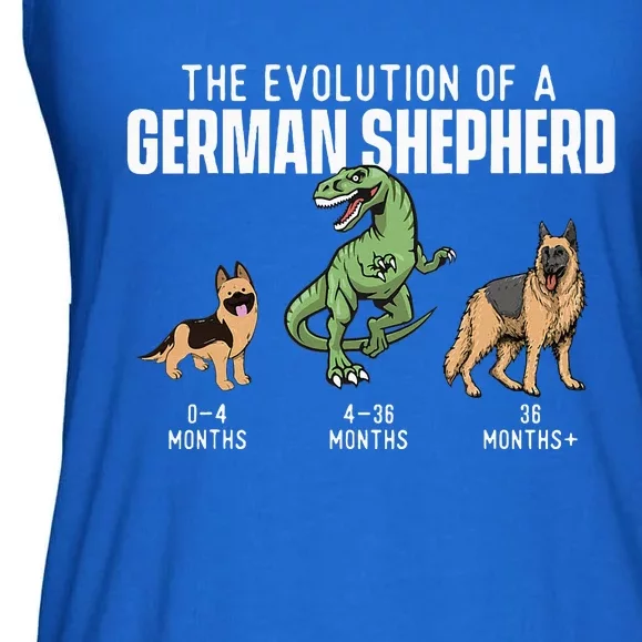 The Evolution Of A German Shepherd Dog Owner Pet Lover Ladies Essential Flowy Tank