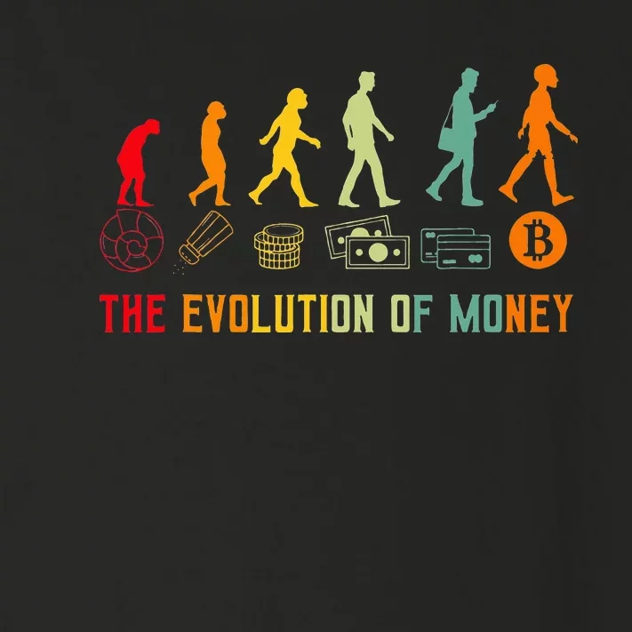 The Evolution Of Money Bitcoin Btc Crypto Cryptocurrency Toddler Long Sleeve Shirt